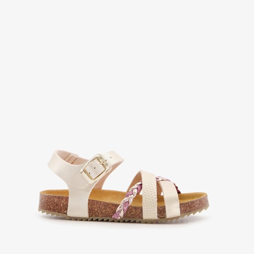 Meisjes bio sandalen goud roze