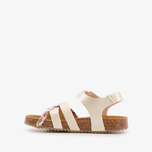 Meisjes bio sandalen goud roze