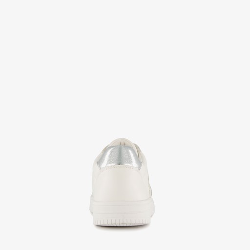 Metallic dames sneakers wit zilver