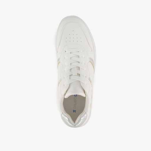 Metallic dames sneakers wit zilver