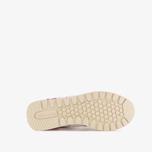 Dames sneakers fuchsia beige
