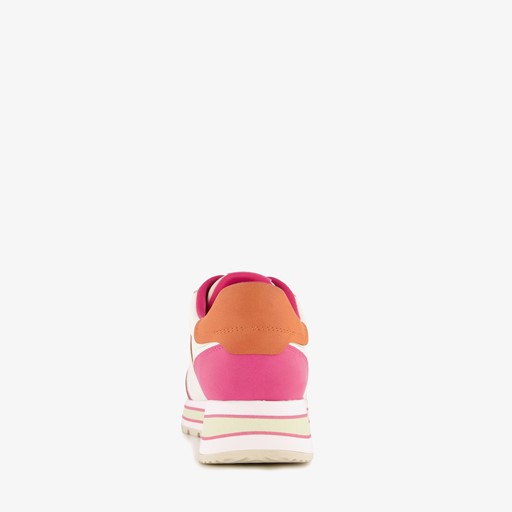 Dames sneakers fuchsia beige