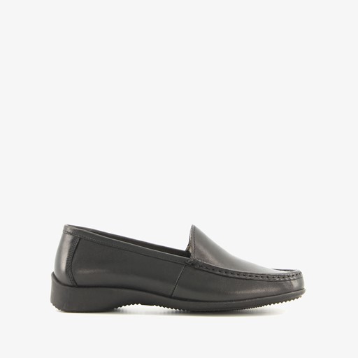 Leren dames mocassins zwart