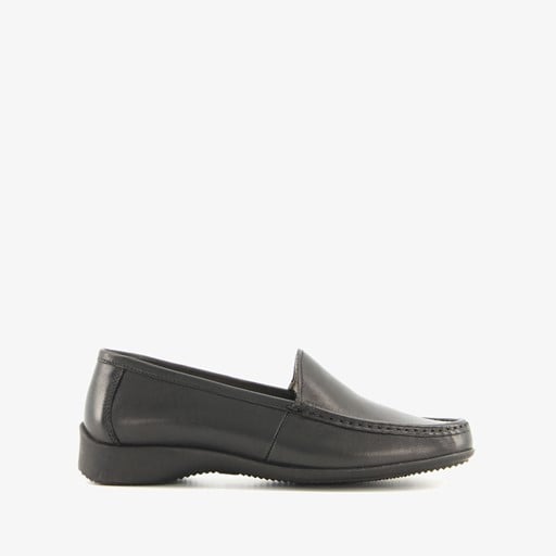 Leren dames mocassins zwart