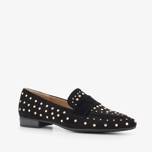 Dames loafers met studs zwart