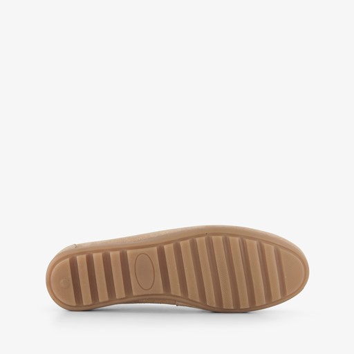 Suède dames mocassins beige