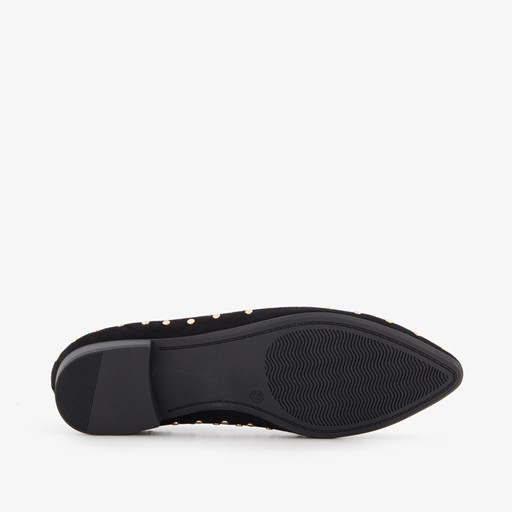 Dames loafers met studs zwart