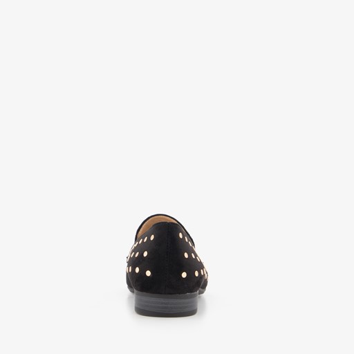 Dames loafers met studs zwart