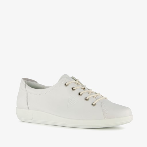 ECCO Soft 2 Classic leren dames sneakers wit