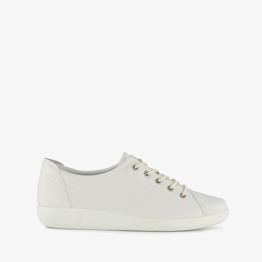 ECCO Soft 2 Classic leren dames sneakers wit