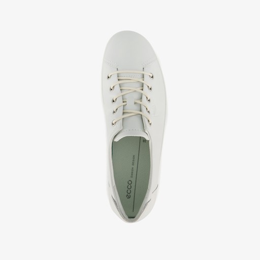 ECCO Soft 2 Classic leren dames sneakers wit