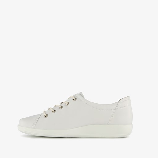ECCO Soft 2 Classic leren dames sneakers wit