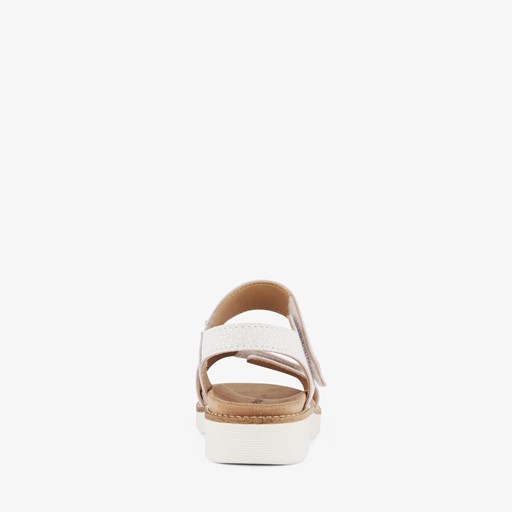 Leren dames sandalen met klittenband