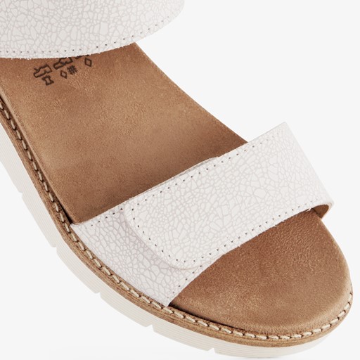 Leren dames sandalen met klittenband