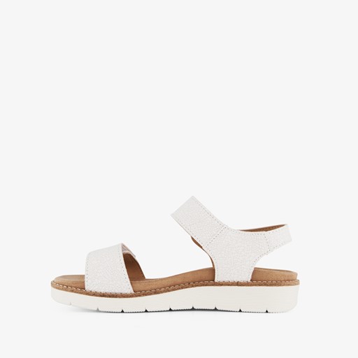 Leren dames sandalen met klittenband
