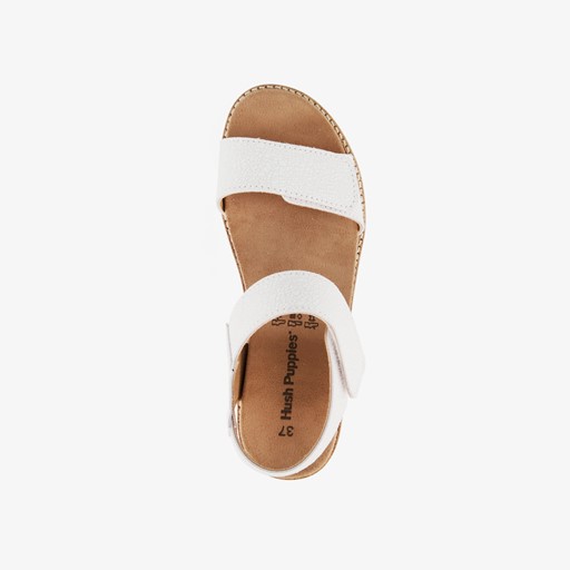 Leren dames sandalen met klittenband