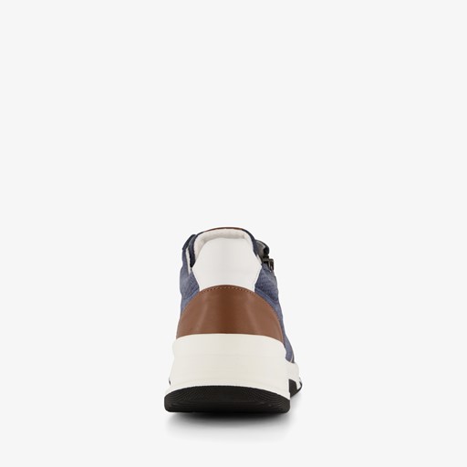 Leren heren sneakers met rits