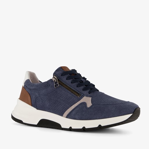 Leren heren sneakers met rits