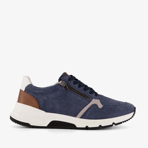 Leren heren sneakers met rits