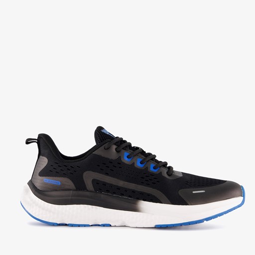 Heren hardloopschoenen zwart blauw