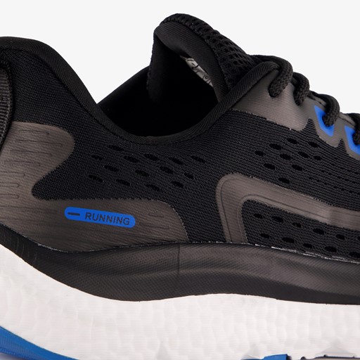 Heren hardloopschoenen zwart blauw