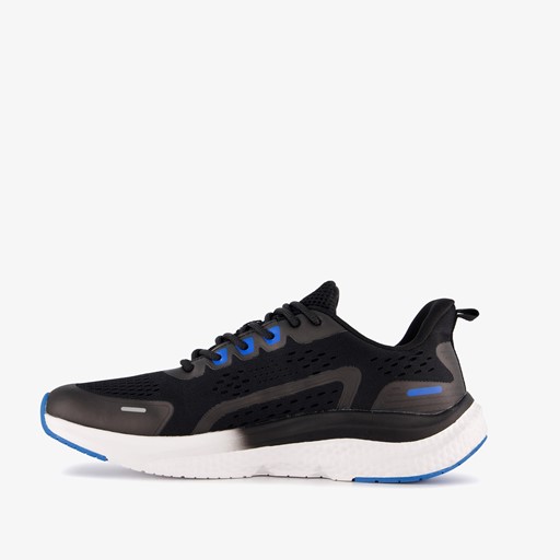 Heren hardloopschoenen zwart blauw
