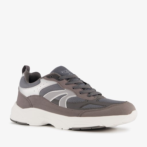 Heren fitnessschoenen grijs wit