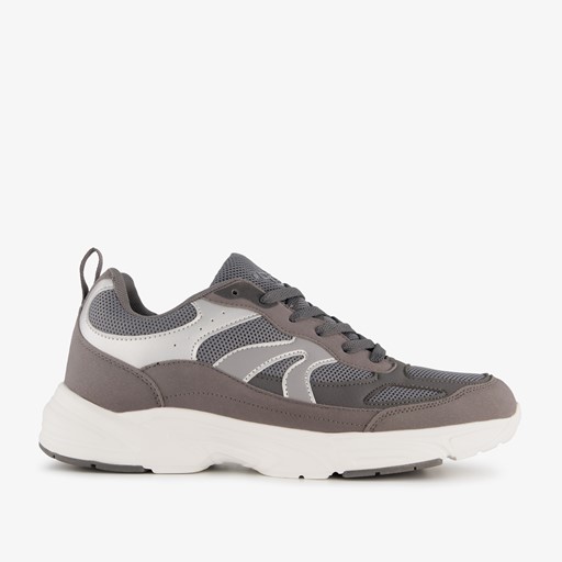 Heren fitnessschoenen grijs wit