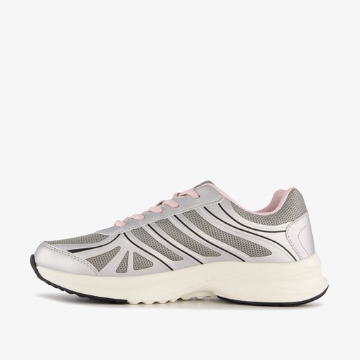 Dames sportschoenen zilver roze
