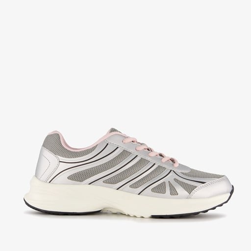 Dames sportschoenen zilver roze