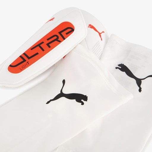 PUMA Ultra Light Sleeve scheenbeschermers wit rood