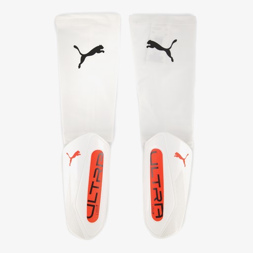 PUMA Ultra Light Sleeve scheenbeschermers wit rood