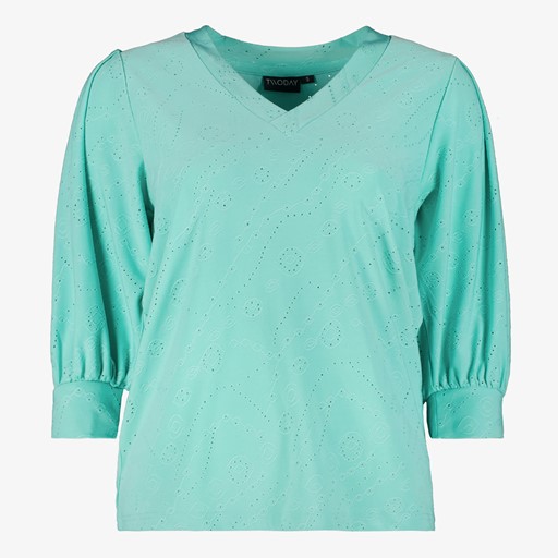 Dames blouse aqua groen