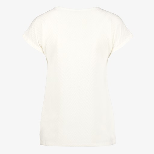 Dames T-shirt met structuur wit