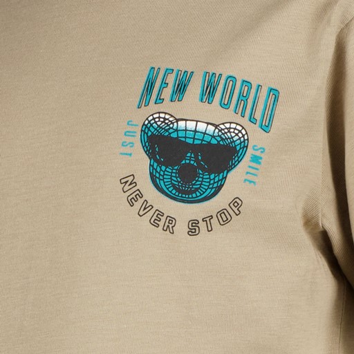 Jongens T-shirt met backprint beige