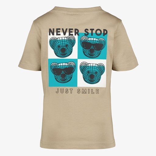 Jongens T-shirt met backprint beige