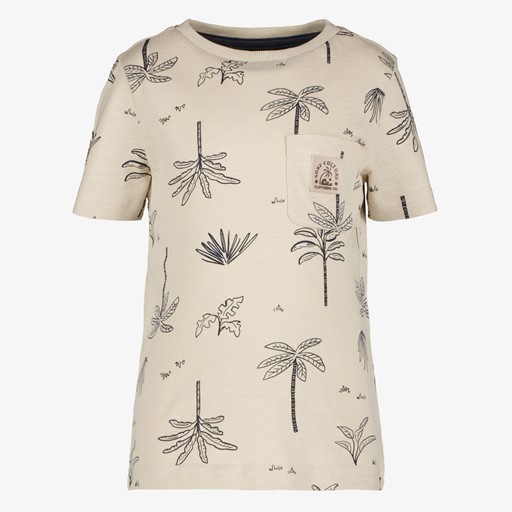 Jongens T-shirt met palbomen beige