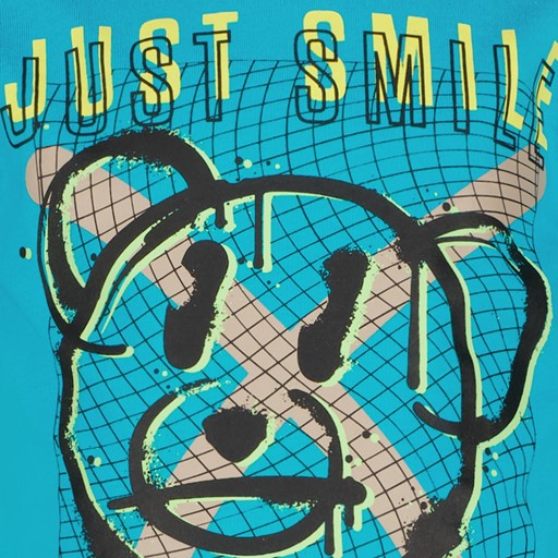 Jongens T-shirt met beer blauw