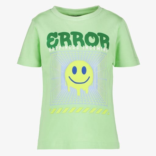 Jongens T-shirt met smiley groen