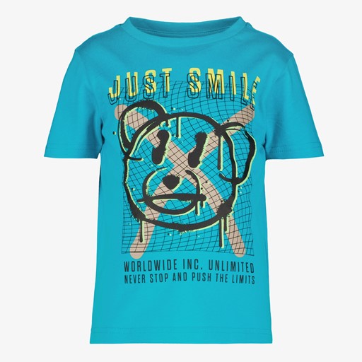 Jongens T-shirt met beer blauw