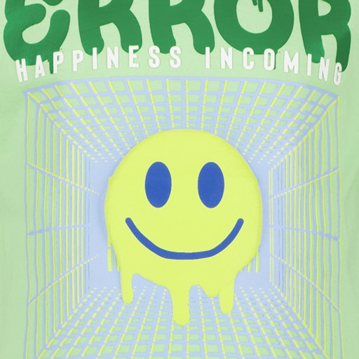 Jongens T-shirt met smiley groen