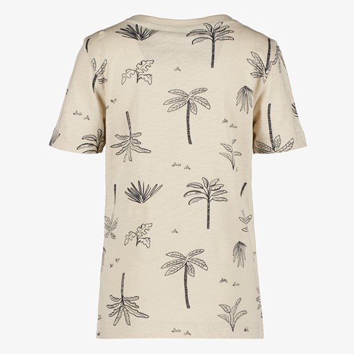 Jongens T-shirt met palbomen beige