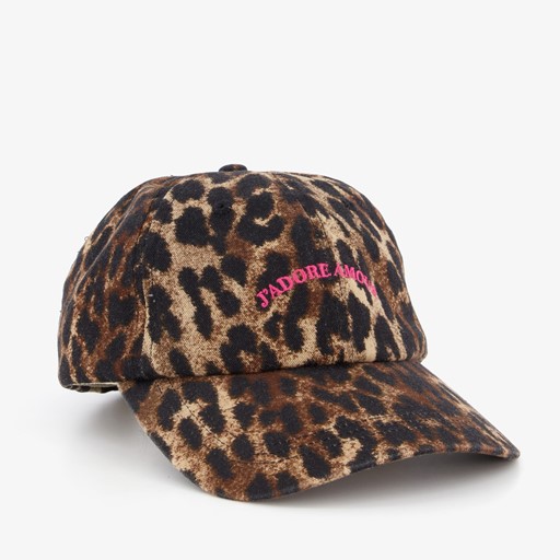 Dames pet met panterprint