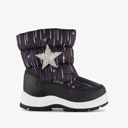 Kinder snowboots met print zwart