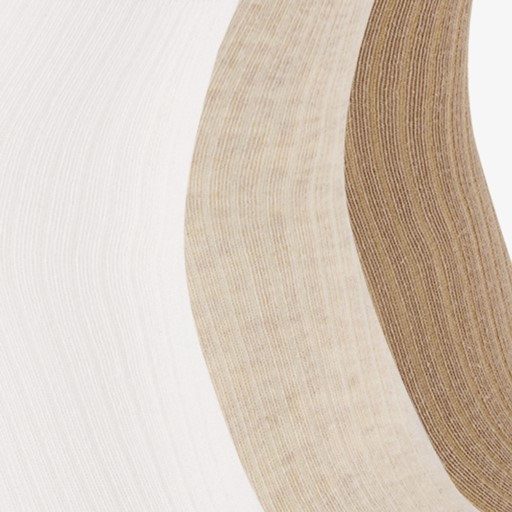 3 paar korte dames sokken beige wit