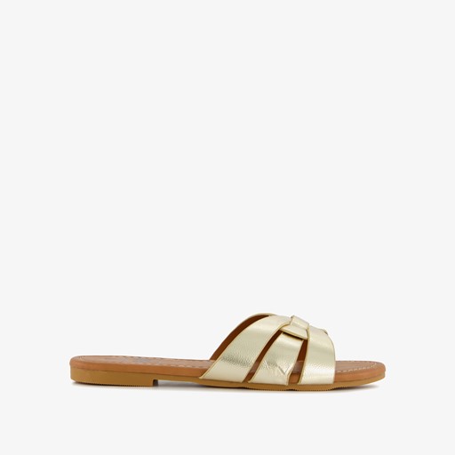 Dames slippers goudkleurig