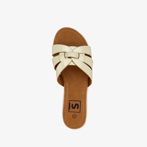 Dames slippers goudkleurig