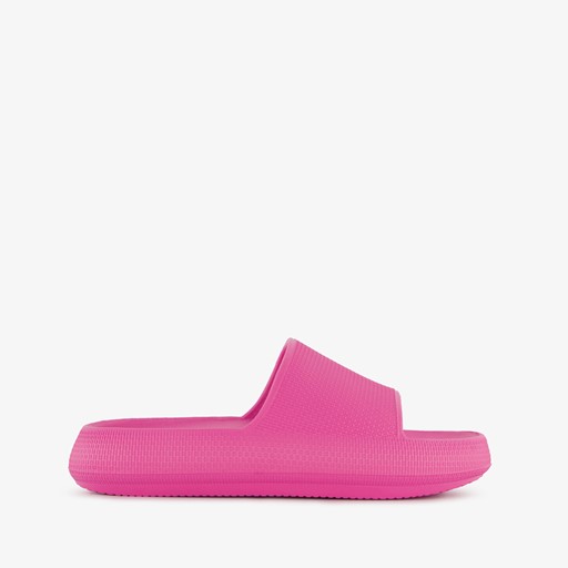 Dames badslippers fuchsia roze