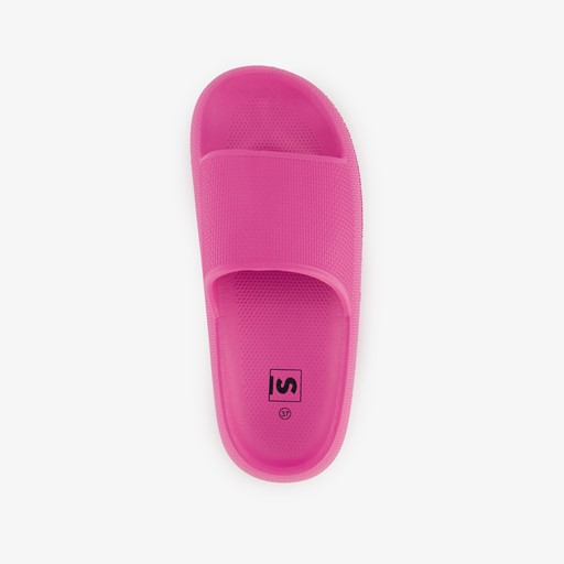 Dames badslippers fuchsia roze