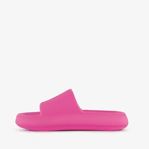 Dames badslippers fuchsia roze